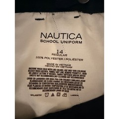 Nautica School Uniform Boy Navy Blue Flat Front Shorts Size 14 Regular Polyester