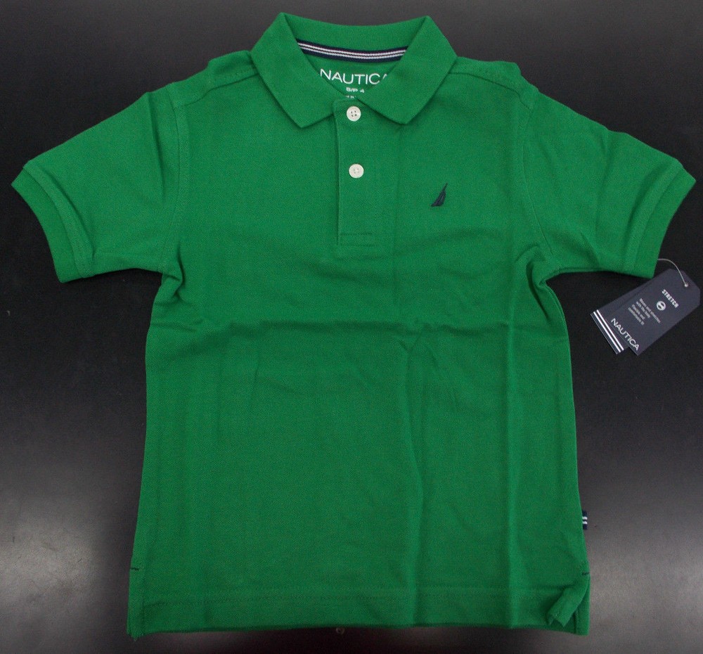 Boys Nautica $26.50 Uniform/Casual Green Polo Shirt Size 4 – 7X