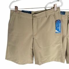 New 2 Pairs Nautica Shorts Boys 14H Husky Tan Khaki School Uniform Adj Waist