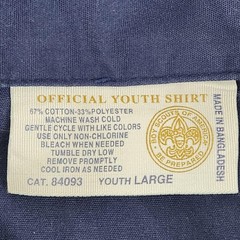 Boy Scouts Of America Shirt Boys Large Blue Cub Scout Short Sleeve Uniform