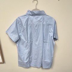 French Toast Boys Blue Uniform Shirt XL Short Sleeve Button-Up Pockets Solid