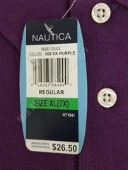 Nautica Boys 100% Cotton Polo Short Sleeve Dress Shirt, Various Sizes, Colors