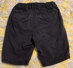 Boys Flat Front Navy Chino School Uniform Shorts Adjustable Waist Size 7 #1606