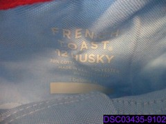 New w Tags French Toast Boys Size 12 Husky Light Blue School Uniform Button Down