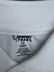 NEW lot of 2 KHQ,FRENCH TOAST SCHOOL Boys Short sleeve Polo Shirts 10-12 HUSKY