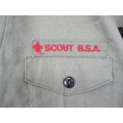 Vintage Boy Scouts of America Shirt Boys Large Official Uniform Patches 60s NY