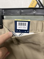 Boys 16 Flat Front Universal Uniform Pants Khaki New Tags School Waist 29