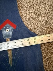 Vintage Kid’s Denim Homemade Vest Cat Birdhouse Appliqué Homemade Adorable 8/10