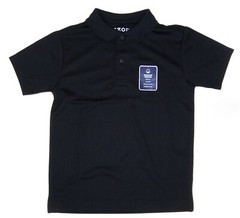 Izod Little Boys Size 6 School Uniform Polo Shirt NWT Black Moisture Wicking
