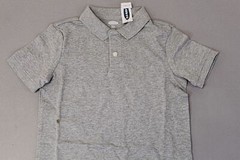 Old Navy Boy’s Short Sleeve Pique Uniform Polo Shirt LP7 Grey Size XS NWT