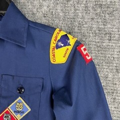 Boy Scouts Uniform Shirt Youth 8 Patches Button-Up South Carolina BSA Scouting