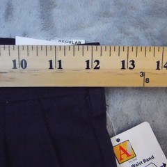 A+School Apparel Shorts Boy 8 Regular Navy Blue Pleated Adjustable Waist Uniform