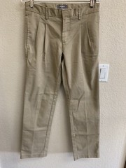 Dennis Uniform Boys Khaki Pleated Pants Hawthorne Size 12 (P27) (List $32)
