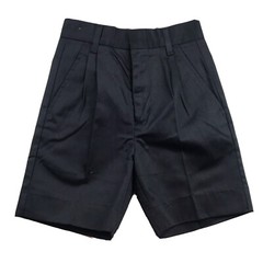 Authentic School Uniform Shorts Boys 6 Black Elastic Waist Pleated Front NWT