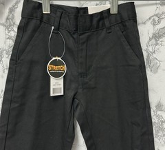 Authentic School Uniform Boy’s Black Stretch Lasting Fit & Comfort Pants Size 4