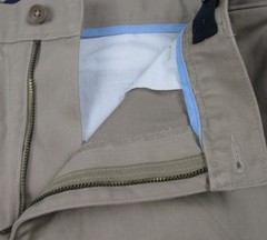 LANDS END Khaki School Uniform Plain Front Cotton Chino Shorts Boys 20 NEW