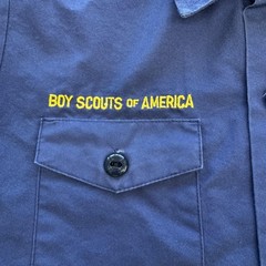 Boy Scouts Of America Shirt Boys M Blue Uniform Cotton/Poly Twill Pockets