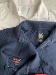 school uniform polo shirts boys size 6-7 Lot