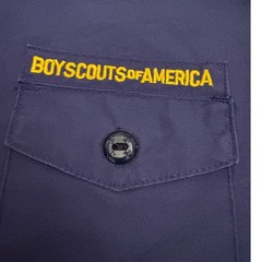 Boy Scouts of America Uniform Shirt Patches Youth Medium With Iron On Patches