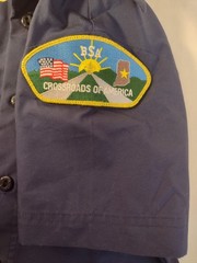 NWT Boy Scouts Of America Shirt Boys Youth S Blue Button Up Flag Uniform USA