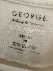 George Casual or School Uniform Boys White Short Sleeve Polo Shirt Size 18