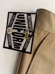 NWT Authentic Galaxy School Uniform Youth Boy’s Khaki Pants Size 16 Flat Front