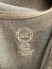 Wonder Nation Short sleeve gray polo shirt-14 Husky-School Uniform