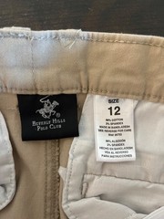 NWT Beverly Hills Polo Club Boys Size 12 Tan School Uniform Pants Adjustable