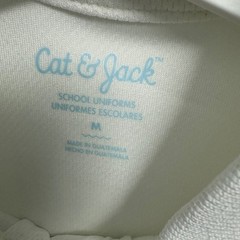 Bundle of 3 Cat & Jack Kids White Short Sleeve School Uniform Shirt Size M