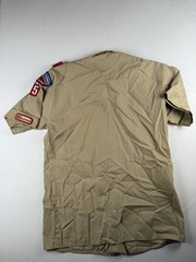 Vintage Boy Scouts of America Shirt Youth Large Long Sleeve Uniform Patch 90s US