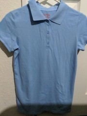 Cat & Jack Boys Light Blue Short Sleeve School Uniform Top Size XL 14-16