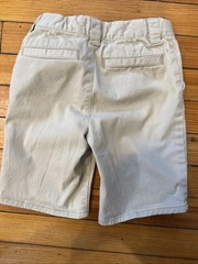 Cat & Jack Boys Youth 7 Khaki Flat Front School Uniform Chino Shorts