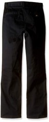 Nautica Husky Boys’ Uniform Flat Front Pant, Black, Large/14 – Husky