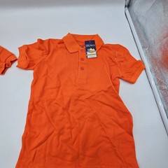 Authentic Galaxy by Harvic School Uniforms Orange Short Sleeve Polo Shirt Size 4