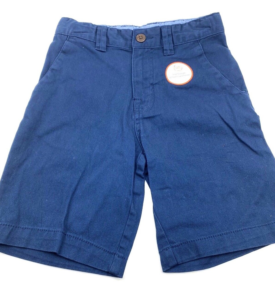 School Uniform Shorts Size 10 Boys Blue Adjustable Waist Stretch Pockets