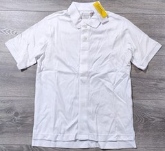 Lands End Shirt Kids Medium 10-12 Interlock School Uniform White Polo Boys Girls