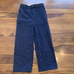 French Toast Boys 3 Pair School Uniform Elastic Back Pants size 6 Tan & Navy