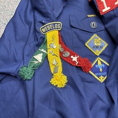 Boy Scouts BSA Uniform Official Youth Shirt Large Long Sleeve Button Blue
