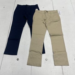 Old Navy Pants Boys 8 Khaki Navy Skinny Stretch 2 Pack School Uniform Chino
