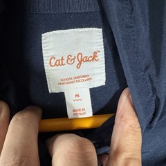 Cat & Jack Jacket Boys Medium School Uniform Full Zip Hoodie Navy Blue