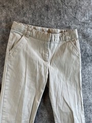 2 Pair-Boys George & Crazy Sz 10 khaki flat front adjust waist uniform pants