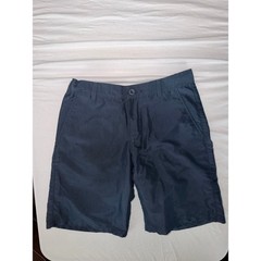 Nautica School Uniform Boy Navy Blue Flat Front Shorts Size 14 Regular Polyester