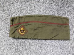 Vintage Boy Scouts Of America Shirt Hat Set Boys 14 Green Scout Uniform Twill