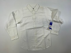 George Boys Cotton Blend White Long Sleeve Collar Oxford School Uniform Shirt L