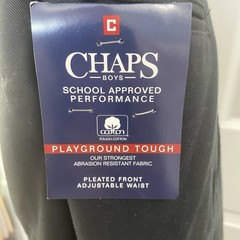 Chaps NWT Boys’ School Approved Black Pleated Front Pants Size 10 Slim