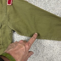 Vintage Boy Scouts Of America Shirt Hat Set Boys 10-12 Green Scout Uniform Twill