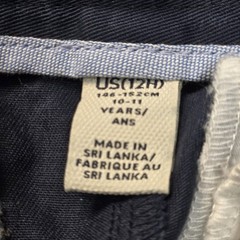 Lands End Dress Navy Blue Pants Boys 12 Husky Chino Uniform Flat Front School