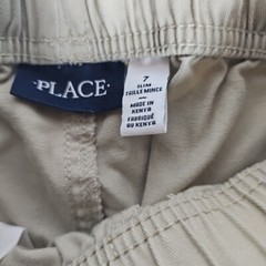 The Childrens Place Adjustable Tan Cargo Uniform Pants Boys Size 7 Slim