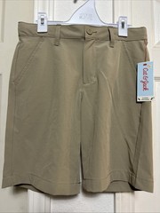 NWT Cat & Jack Boys Youth 12 Khaki Flat Front School Uniform Chino Shorts