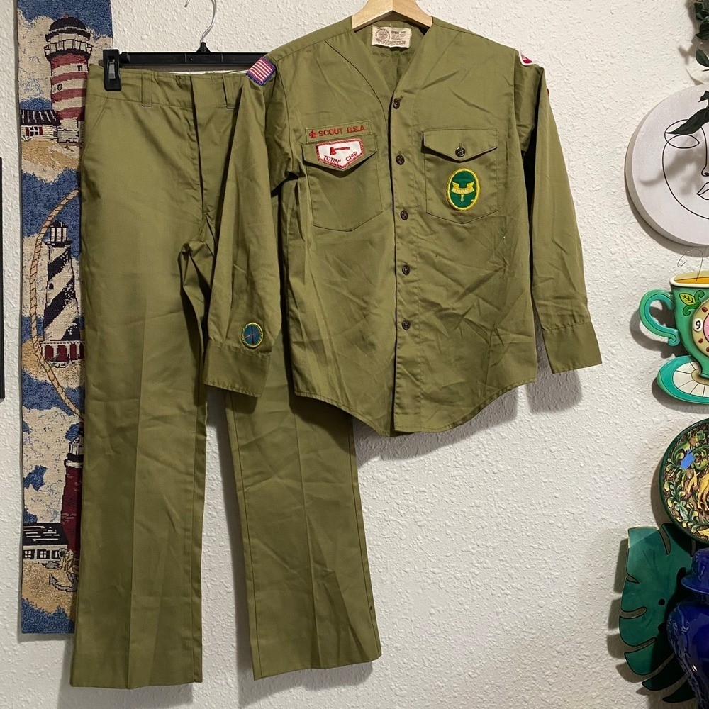 Vtg Boy Scouts of America BSA Uniform Set Shirt Pants Baltimore Maryland